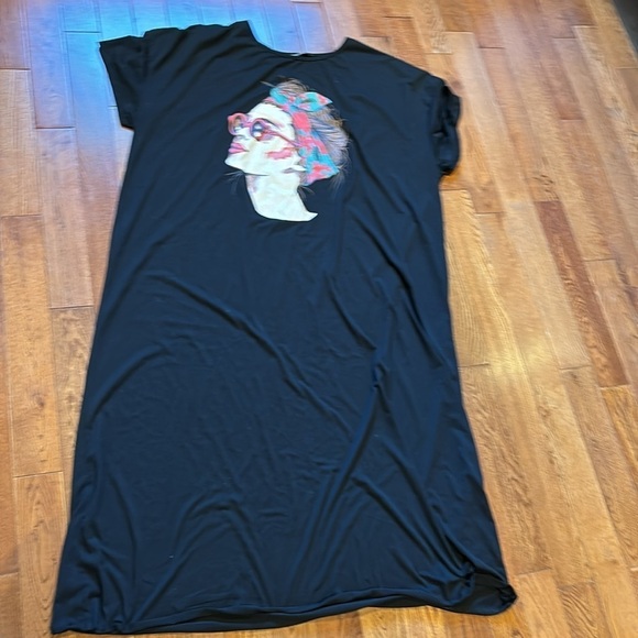 Vintage 80,s 2YK Figure Print style polo  short sleeve Maxi  Dress - Picture 7 of 15